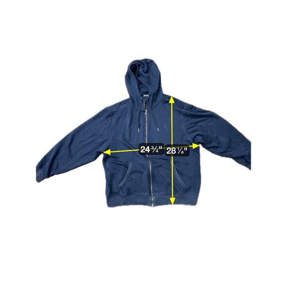 Cremieux Classics Navy Blue Hoodie With Full Zip Pockets Sz XXL - Picture 7 of 9